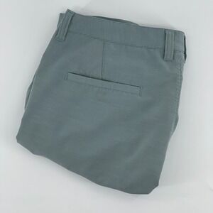 Travis Mathew Men's 36 Gray Striped Golf Shorts Elastic‎ Waistband Performance